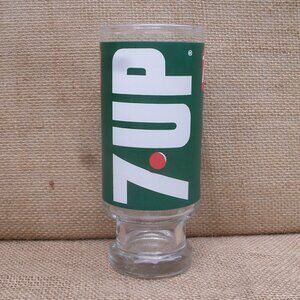 Vintage 7 Up The Uncola Pedestal Glass